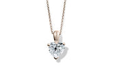 Heart Diamond Pendant in Rose Gold